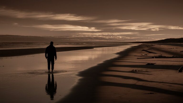 wading through waning light
