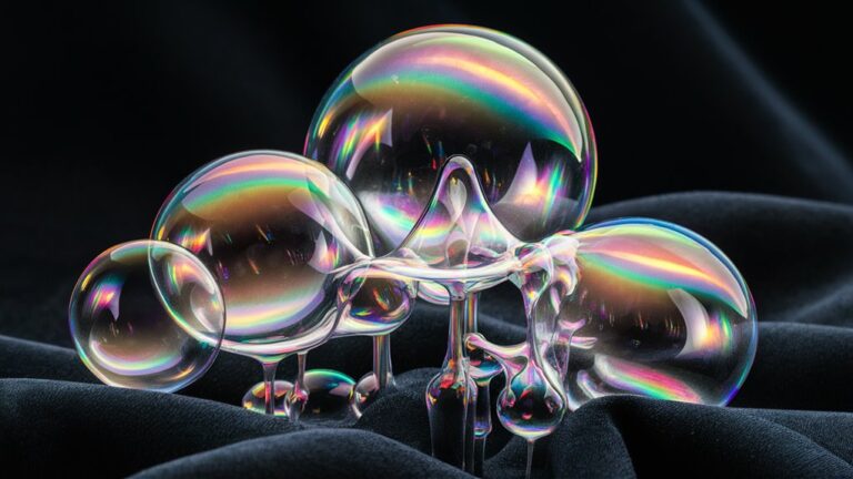 foam creates tremulous bubbles