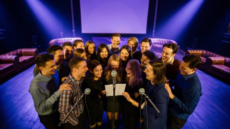 group singing social entertainment