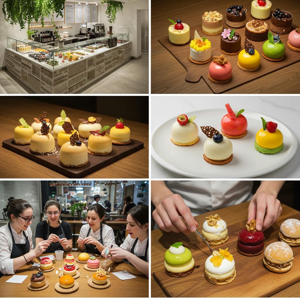 고운 색과 정교한 손끝이 어우러진 디저트 위로 온카스터디의 섬세한 미학이 피어나는 순간