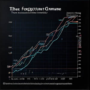 칠판 배경에 그려진 '망각 곡선'이라 명명된 기억 유지율 그래프가 시간에 따라 급격히 하락하는 모습이다.